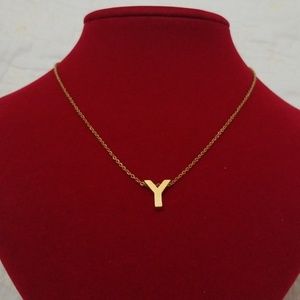 Y gold pendant